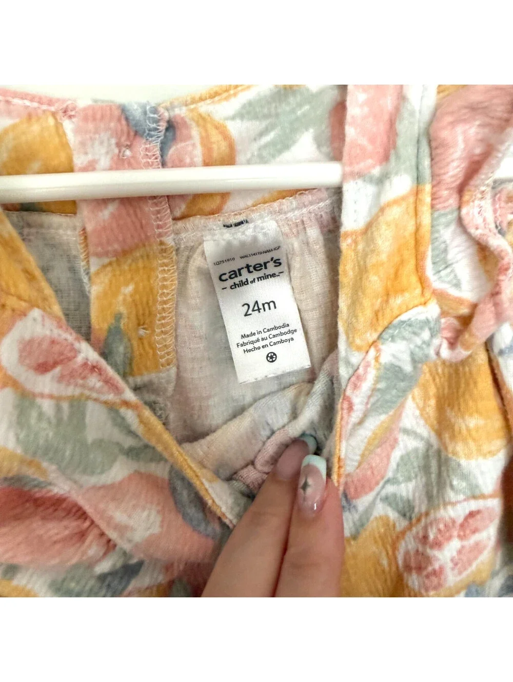 Carter's Yellow Fruit-Print Baby Girls Tank Top 24M
